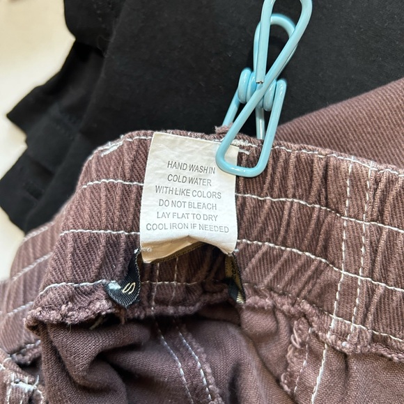 HESPERUS Brown Cargo Pants Elastic Waist Women’s Small Juniors Petites - Picture 10 of 12